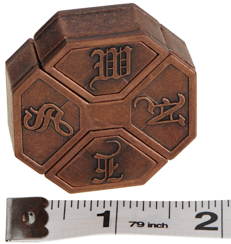 octora Hanayama News Cast Metal Brain Teaser Puzzle with Red Velveteen Pouch Bundled Items - Image 2
